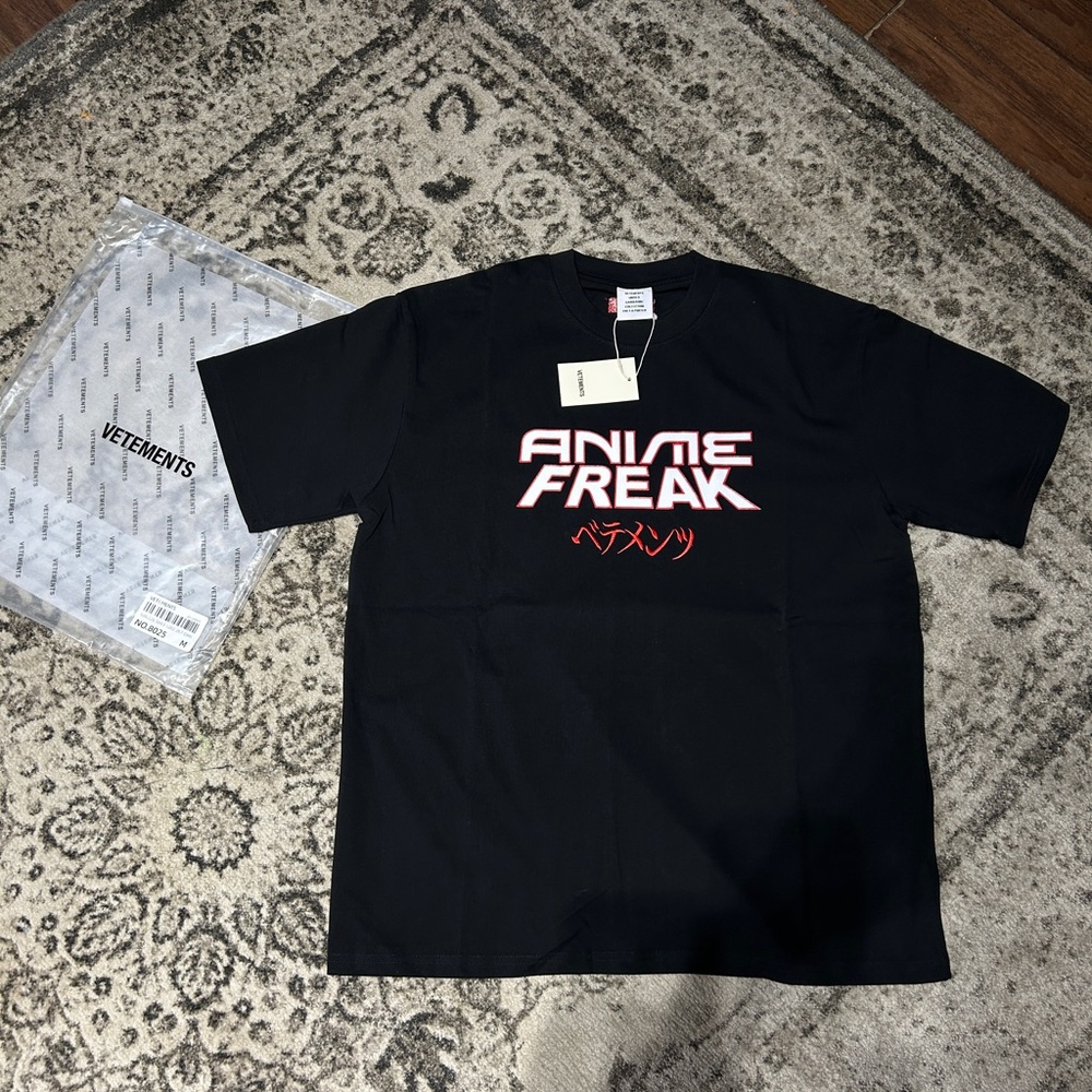 Vetements Black Anime Freak T-Shirt